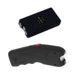 Sport si Outdoor - Sporturi de contact - Produse autoaparare - Pachet electrosoc TW 309, 2.5 mil V, 12 cm si mini electrosoc cu lanterna, 800 T, negru - Infinity.ro