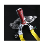 Sport si Outdoor - Sporturi de contact - Produse autoaparare - Set prastie cu laser IdeallStore®, Sling Queen, metalic, 11.5 cm, cu boloboc, maner lemn, maro si 220 bile - Infinity.ro