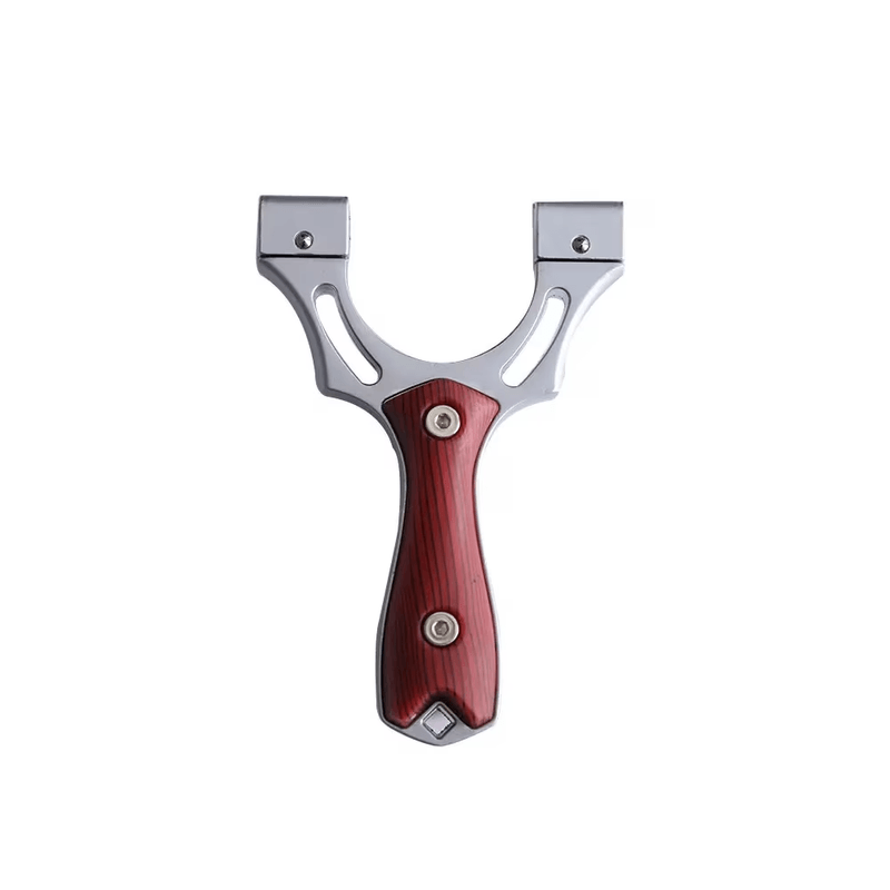 Sport si Outdoor - Sporturi de contact - Produse autoaparare - Set prastie cu laser IdeallStore®, Sling Queen, metalic, 11.5 cm, cu boloboc, maner lemn, maro si 220 bile - Infinity.ro