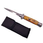 Sport si Outdoor - Camping - Cutite, bricege si accesorii - Cutite si bricege - Briceag de vanatoare IdeallStore®, Italian Wave, otel inoxidabil, 22.5 cm, argintiu, husa inclusa - Infinity.ro