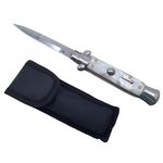 Sport si Outdoor - Camping - Cutite, bricege si accesorii - Cutite si bricege - Briceag de vanatoare IdeallStore®, Italian Spirit, otel inoxidabil, 22.5 cm, argintiu, husa inclusa - Infinity.ro