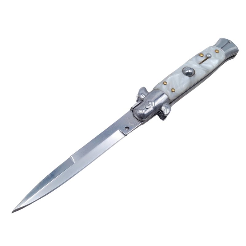 Sport si Outdoor - Camping - Cutite, bricege si accesorii - Cutite si bricege - Briceag de vanatoare IdeallStore®, Italian Spirit, otel inoxidabil, 22.5 cm, argintiu, husa inclusa - Infinity.ro