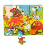 Jucarii, Copii si Bebe - Jucarii si jocuri - Jocuri si puzzle - Puzzle - ​Puzzle din lemn - la ferma, 7Toys - Infinity.ro