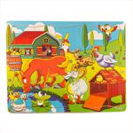 Jucarii, Copii si Bebe - Jucarii si jocuri - Jocuri si puzzle - Puzzle - ​Puzzle din lemn - la ferma, 7Toys - Infinity.ro