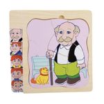 Jucarii, Copii si Bebe - Jucarii si jocuri - Jocuri si puzzle - Puzzle - Puzzle in 5 straturi Etapele Vietii - Baiat, 7Toys - Infinity.ro