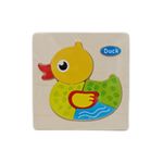 Jucarii, Copii si Bebe - Jucarii si jocuri - Jocuri si puzzle - Puzzle - Puzzle din lemn 15x15 cm - Ratusca, 7Toys - Infinity.ro