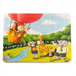 Jucarii, Copii si Bebe - Jucarii si jocuri - Jocuri si puzzle - Puzzle - Puzzle din lemn, veverita si prietenii ei, 7Toys - Infinity.ro