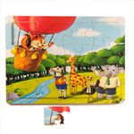 Jucarii, Copii si Bebe - Jucarii si jocuri - Jocuri si puzzle - Puzzle - Puzzle din lemn, veverita si prietenii ei, 7Toys - Infinity.ro