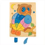 Jucarii, Copii si Bebe - Jucarii si jocuri - Jocuri si puzzle - Puzzle - Puzzle educativ din lemn - Bufnita, 7Toys - Infinity.ro