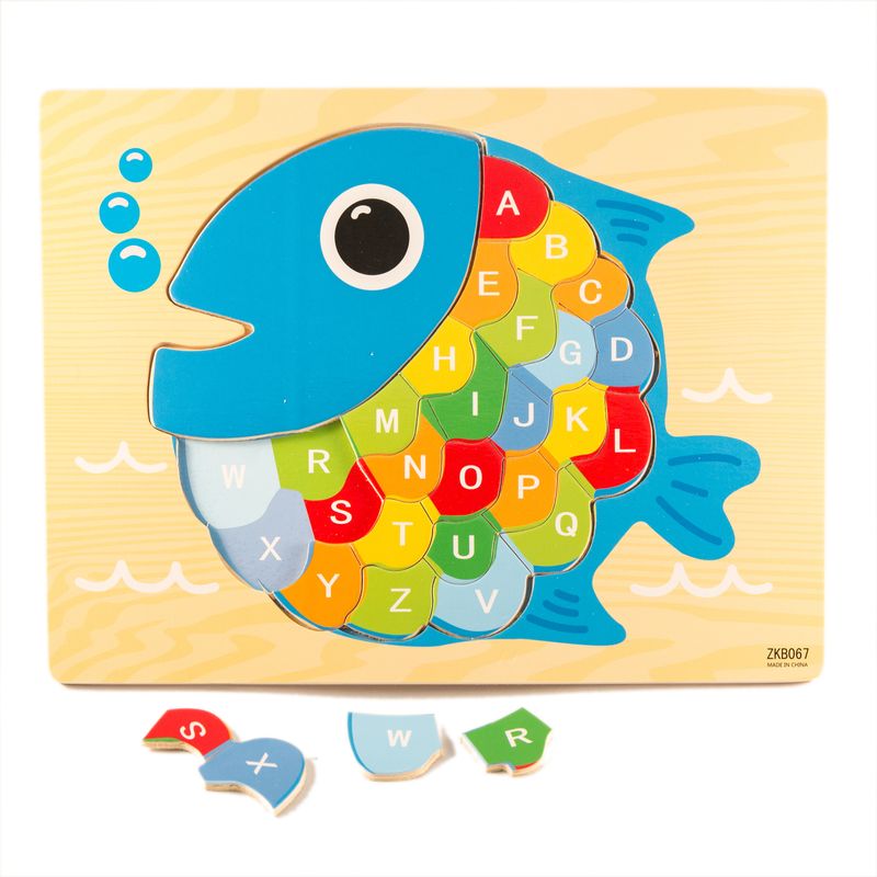 Jucarii, Copii si Bebe - Jucarii si jocuri - Jocuri si puzzle - Puzzle - Puzzle educativ din lemn, Pestisor, 7Toys - Infinity.ro