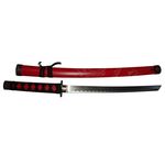 Casa si Gradina - Decoratiuni - Obiecte decorative - Accesorii decorative - Set sabii katane decorative IdeallStore®, panoplie, Ninja Warrior, rosu, metal, 83 cm, teaca inclusa - Infinity.ro