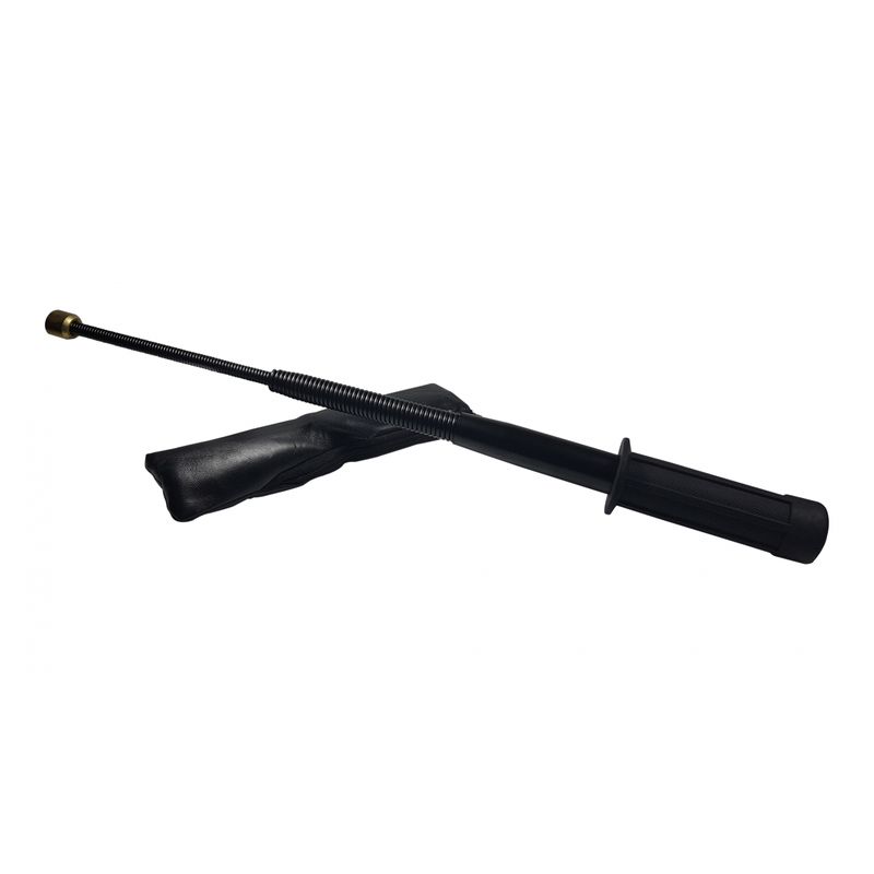 Sport si Outdoor - Sporturi de contact - Produse autoaparare - Set baston telescopic flexibil negru maner tip tonfa 47 cm + box,rozeta craniu negru - Infinity.ro
