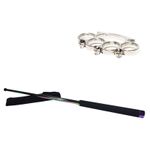 Sport si Outdoor - Sporturi de contact - Produse autoaparare - Set baston telescopic 66 cm + box craniu argintiu - Infinity.ro