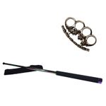 Sport si Outdoor - Sporturi de contact - Produse autoaparare - Set baston telescopic 66 cm + pumnal craniu - Infinity.ro