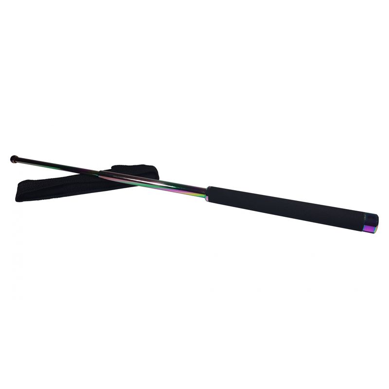 Sport si Outdoor - Sporturi de contact - Produse autoaparare - Set baston telescopic 66 cm + box craniu argintiu - Infinity.ro