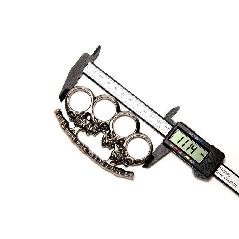 Sport si Outdoor - Sporturi de contact - Produse autoaparare - Set baston telescopic flexibil argintiu, maner cauciuc, 47 cm  + pumnal craniu - Infinity.ro