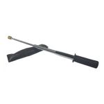 Sport si Outdoor - Sporturi de contact - Produse autoaparare - Set baston telescopic flexibil argintiu, maner cauciuc, 47 cm  +  box negru 1 cm grosime - Infinity.ro