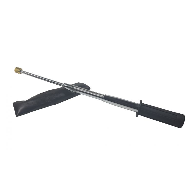 Sport si Outdoor - Sporturi de contact - Produse autoaparare - Set baston telescopic flexibil argintiu, maner cauciuc, 47 cm  47 cm + box craniu argintiu - Infinity.ro