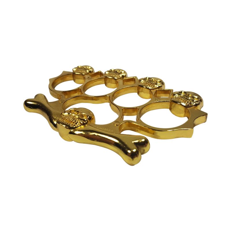 Sport si Outdoor - Sporturi de contact - Produse autoaparare - Set baston telescopic din otel, negru, 64 cm + box-rozeta craniu auriu - Infinity.ro