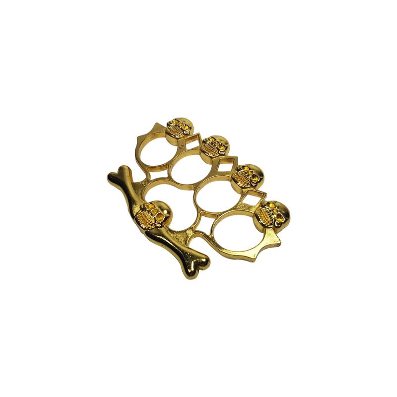 Sport si Outdoor - Sporturi de contact - Produse autoaparare - Set baston telescopic din otel, negru, 64 cm + box-rozeta craniu auriu - Infinity.ro