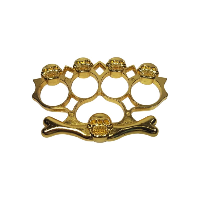 Sport si Outdoor - Sporturi de contact - Produse autoaparare - Set baston telescopic din otel, negru, 64 cm + box-rozeta craniu auriu - Infinity.ro