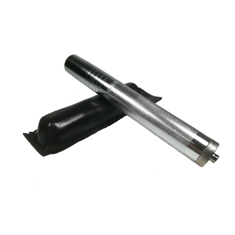 Sport si Outdoor - Sporturi de contact - Produse autoaparare - Set baston telescopic din otel, argintiu, 64 cm + box negru 1 cm grosime - Infinity.ro
