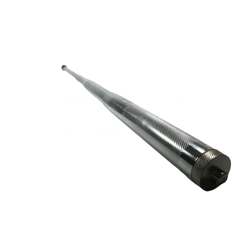 Sport si Outdoor - Sporturi de contact - Produse autoaparare - Set baston telescopic din otel, argintiu, 64 cm + box negru 1 cm grosime - Infinity.ro