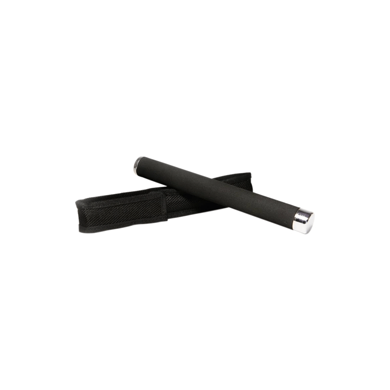 Sport si Outdoor - Sporturi de contact - Produse autoaparare - Set baston telescopic 65 cm argintiu + box-rozeta craniu negru - Infinity.ro