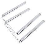 Sport si Outdoor - Sporturi de contact - Produse autoaparare - Set doua nunceaguri IdeallStore®, Training Helper, de antrenament, otel, 27 cm, argintiu - Infinity.ro