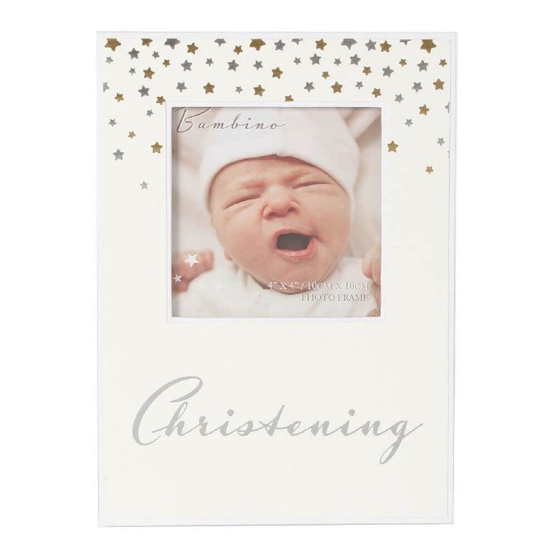 Casa si Gradina - Decoratiuni - Obiecte decorative - Decoratiuni camera copilului - Bambino by Juliana - Rama foto cu stelute Christening - Infinity.ro