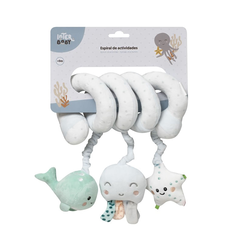 Jucarii, Copii si Bebe - Jucarii si jocuri - Jucarii bebelusi - Jucarii pentru carucioare si patut - Spirala de plus cu jucarii Inter Baby model caracatita - Infinity.ro