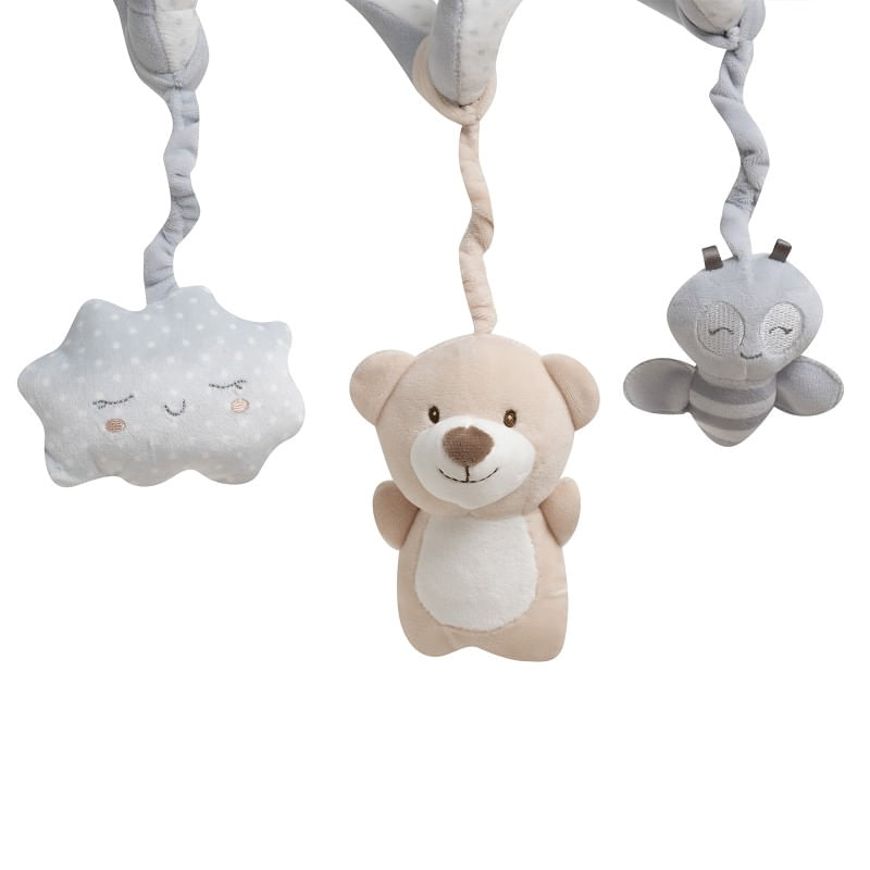 Jucarii, Copii si Bebe - Jucarii si jocuri - Jucarii bebelusi - Jucarii pentru carucioare si patut - Spirala de plus cu jucarii Inter Baby model ursulet - Infinity.ro