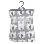 Casa si Gradina - Textile si covoare - Pături și cuverturi - Paturici copii - Paturica bebe gri cu elefantei Snuggle Baby - Infinity.ro