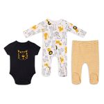 Fashion, accesorii si bijuterii - Copii - Imbracaminte copii - Treninguri si compleuri copii - Set cadou bebelusi 3 piese model tigru marime 0-3 luni - Infinity.ro