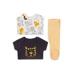 Fashion, accesorii si bijuterii - Copii - Imbracaminte copii - Treninguri si compleuri copii - Set cadou bebelusi 3 piese model tigru marime 0-3 luni - Infinity.ro