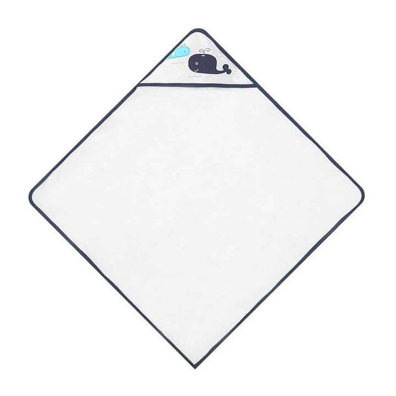 Jucarii, Copii si Bebe - Igiena si ingrijire - Baia bebelusului - Prosoape si halate de baie copii - Set cadou bebelusi cu 5 mini prosopele si prosop de baie cu gluga - model marin - Infinity.ro