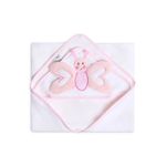 Jucarii, Copii si Bebe - Igiena si ingrijire - Baia bebelusului - Prosoape si halate de baie copii - Prosop bebe cu gluga din bumbac - fluturas - Infinity.ro