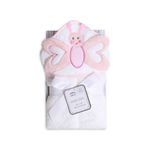 Jucarii, Copii si Bebe - Igiena si ingrijire - Baia bebelusului - Prosoape si halate de baie copii - Prosop bebe cu gluga din bumbac - fluturas - Infinity.ro