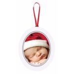 Market - Cadouri - Rame si albume foto - Kit rama foto ovala cu amprenta din cerneala Baby's First Christmas Pearhead - Infinity.ro