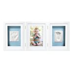 Market - Cadouri - Rame si albume foto - Kit rama foto tripla cu amprente manuta si piciorus Pearhead - Infinity.ro