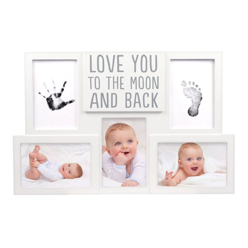 Casa si Gradina - Decoratiuni - Obiecte decorative - Decoratiuni camera copilului - Kit rama foto amprente cerneala - Love you to the moon and back Pearhead - Infinity.ro