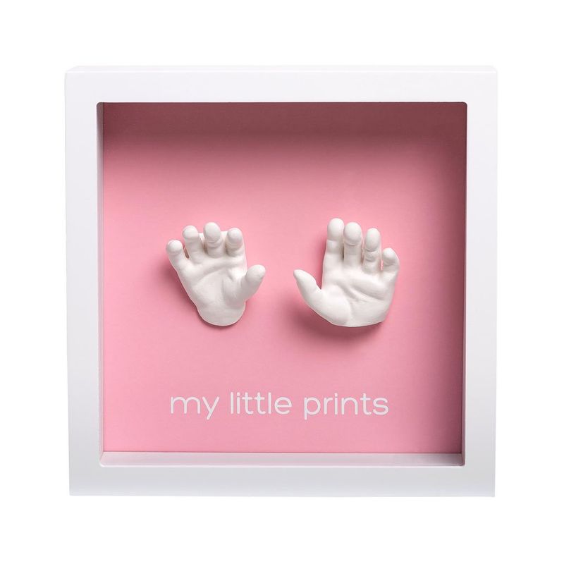 Casa si Gradina - Decoratiuni - Obiecte decorative - Decoratiuni camera copilului - Rama amprenta bebe 3D Pearhead, alba - Infinity.ro