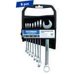 Casa si Gradina - Constructii - Scule de mana si unelte - Chei si truse chei - Set 8 chei combinate 8-19 HYUNDAI HY-59503 - Infinity.ro