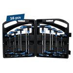 Casa si Gradina - Constructii - Scule de mana si unelte - Chei si truse chei - Set 16 chei HEX plus TORX maner T HYUNDAI HY-59551 - Infinity.ro