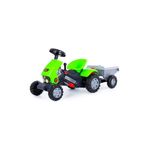 Jucarii, Copii si Bebe - Jucarii si jocuri - Jucarii de exterior - Masinute si vehicule pentru copii - Tractor Turbo 2, cu remorca si pedale, 7Toys - Infinity.ro