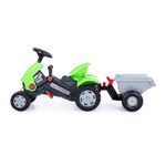 Jucarii, Copii si Bebe - Jucarii si jocuri - Jucarii de exterior - Masinute si vehicule pentru copii - Tractor Turbo 2, cu remorca si pedale, 7Toys - Infinity.ro