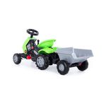 Jucarii, Copii si Bebe - Jucarii si jocuri - Jucarii de exterior - Masinute si vehicule pentru copii - Tractor Turbo 2, cu remorca si pedale, 7Toys - Infinity.ro