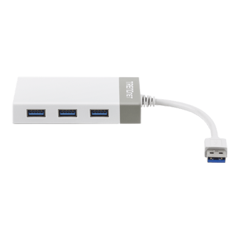 PC, gaming si accesorii - Retelistica - Placi de retea - Adaptor USB 3.0 la Gigabit, Hub USB - TRENDnet TU3-ETGH3 - Infinity.ro