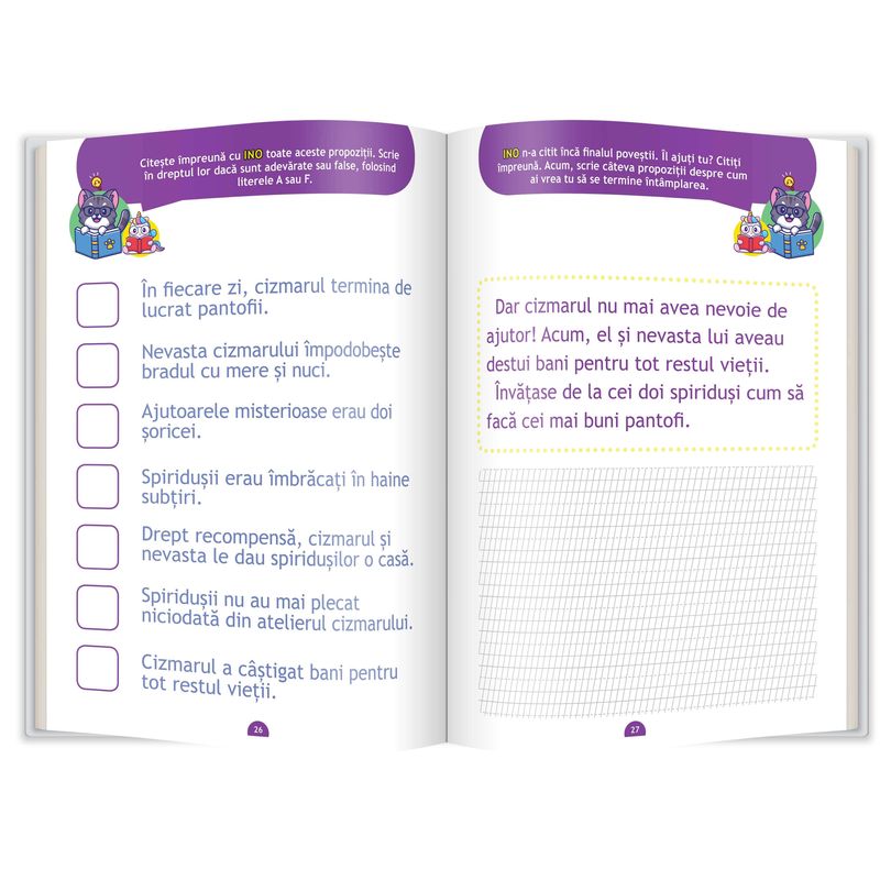 Carti si Birotica - Carti - Carti pentru copii - Carti interactive - Pot sa citesc si sa scriu! Nivelul 1 Spiridusii cizmari - Infinity.ro
