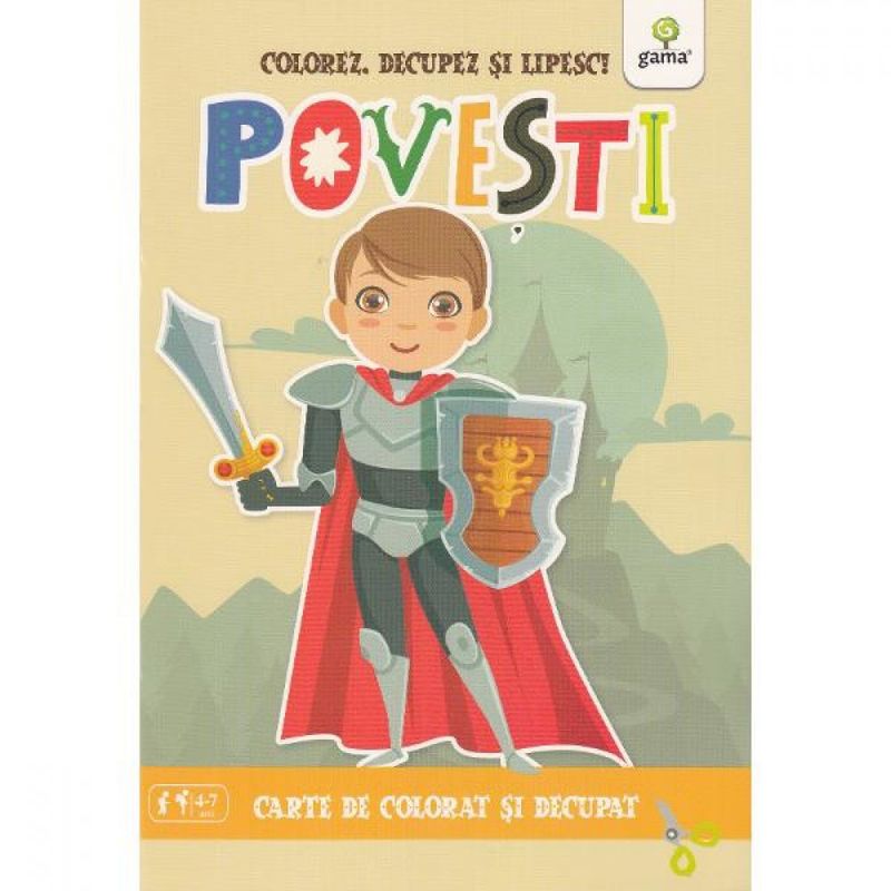 Carti si Birotica/Carti/Carti pentru copii/Carti de colorat - Colorez, decupez si lipesc! Povesti - Carte de colorat si decupat - Infinity.ro